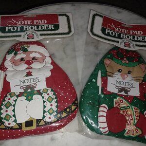 Christmas Pot Holder Pair NWT Red & Green